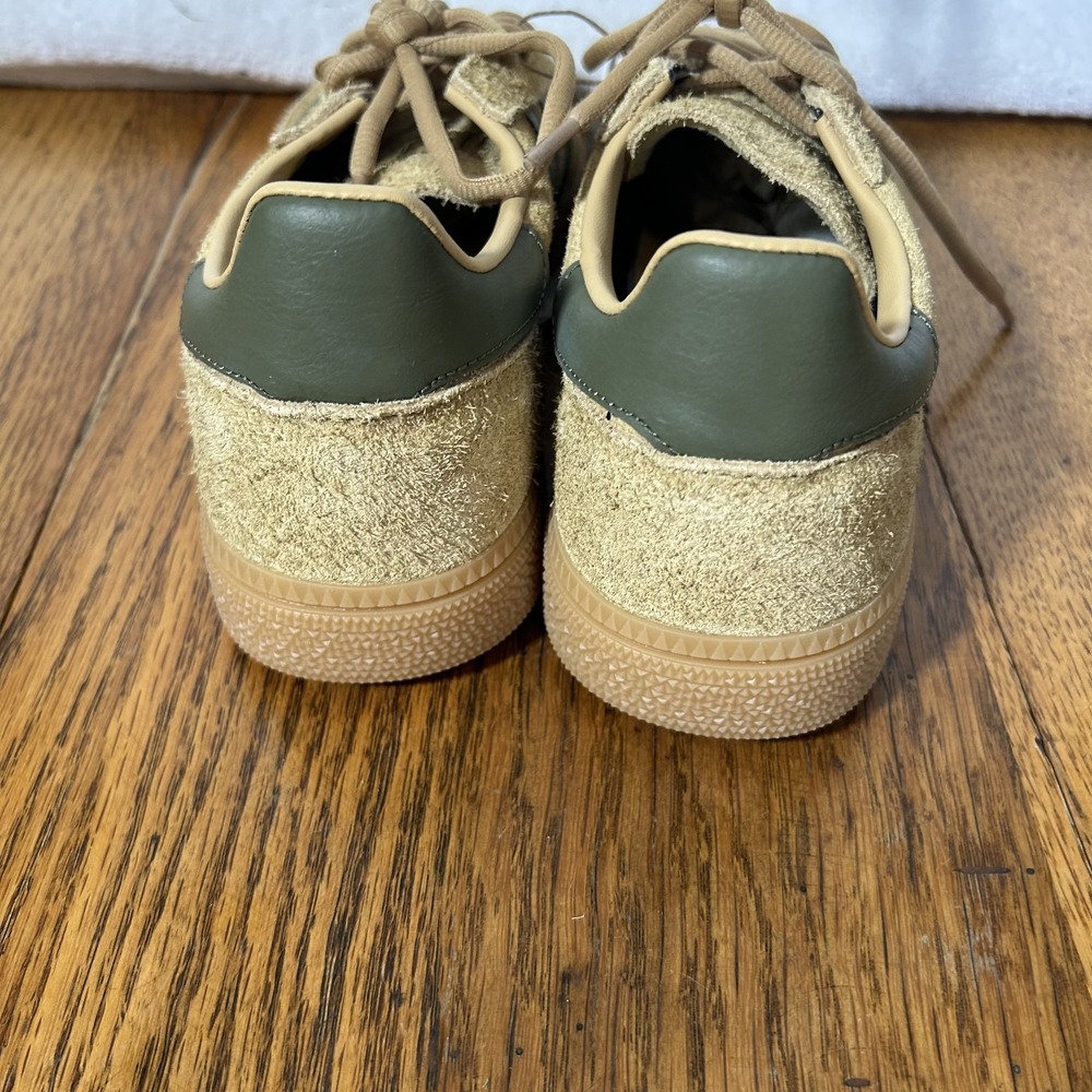 Adidas Womens Size 9 M's 7.5 Handball Spezial Golden Beige Olive Green Shoes - Picture 4 of 7
